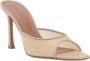 Amina Muaddi Naakt Leren Mesh Pantoffels Elegante Stijl Beige Dames - Thumbnail 9