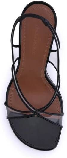 Amina Muaddi Transparante PVC Crisscross Lena Sandalen