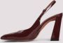 Amina Muaddi Stijlvolle Slingback Pumps in Wijnrood Red Dames - Thumbnail 2