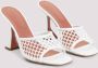 Amina Muaddi Witte Raffia Sandalen met Zandloper Hak White Dames - Thumbnail 3