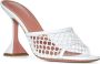 Amina Muaddi Witte Raffia Sandalen met Zandloper Hak White Dames - Thumbnail 6