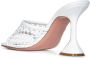 Amina Muaddi Witte Raffia Sandalen met Zandloper Hak White Dames - Thumbnail 7