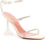 Amina Muaddi Witte Sandalen met Strassbanden - Thumbnail 2