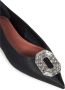Amina Muaddi Zwarte Kristal Ballerina Schoenen Black Dames - Thumbnail 8