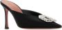 Amina Muaddi Zwarte Kristallen Gesp Stiletto Hakken Black Dames - Thumbnail 2