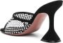 Amina Muaddi Zwarte kristalversierde hoge hak sandalen - Thumbnail 2