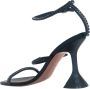 Amina Muaddi Zwarte Leren Sandalen Black Dames - Thumbnail 3