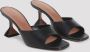Amina Muaddi Zwarte Leren Sandalen Elegante Hakken - Thumbnail 2