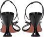 Amina Muaddi Zwarte Leren Stiletto Hakken Sandalen - Thumbnail 2