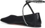 Amina Muaddi Zwarte Mesh Kristal Ballet Flats Black Dames - Thumbnail 2