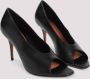 Amina Muaddi Zwarte Peep Toe Nappa Sandalen Black Dames - Thumbnail 6