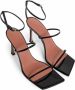 Amina Muaddi Zwarte Sandalen met Vierkante Neus - Thumbnail 2