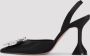 Amina Muaddi Slingback Pumps met Geometrische Hak en Strass Versiering Black Dames - Thumbnail 6