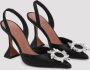 Amina Muaddi Slingback Pumps met Geometrische Hak en Strass Versiering Black Dames - Thumbnail 7