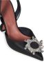 Amina Muaddi Slingback Pumps met Geometrische Hak en Strass Versiering Black Dames - Thumbnail 8
