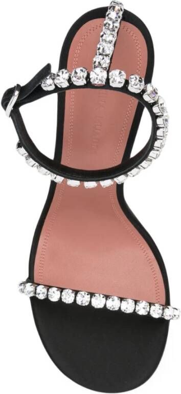 Amina Muaddi Zwarte Strappy Sandalen