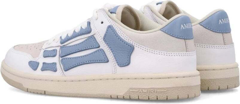 Amiri Blauwe Skel-Top Sneakers met Skeletapplicaties