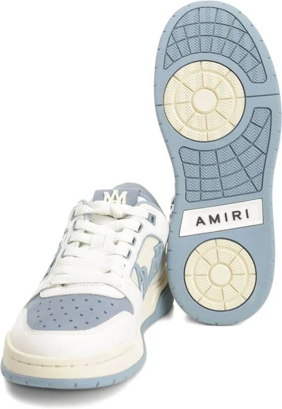 Amiri Blauwe tennissneakers met sterperforaties