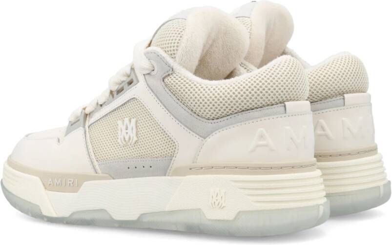Amiri Gedurfde Leren Sneakers Alabaster Aw25
