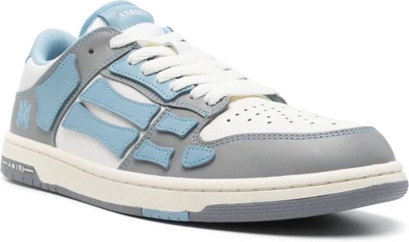 Amiri Grijze Lage Top Leren Sneakers Gray Heren