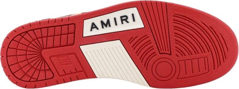 Amiri Iconische Bones Leren Sneakers Red Heren