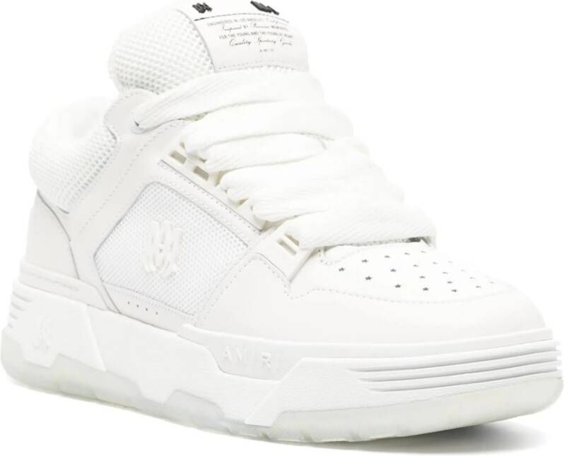 Amiri Leren Mesh Sneakers White Heren