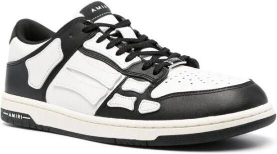 Amiri Zwarte Skel Top Low-Top Sneakers Zwart Heren