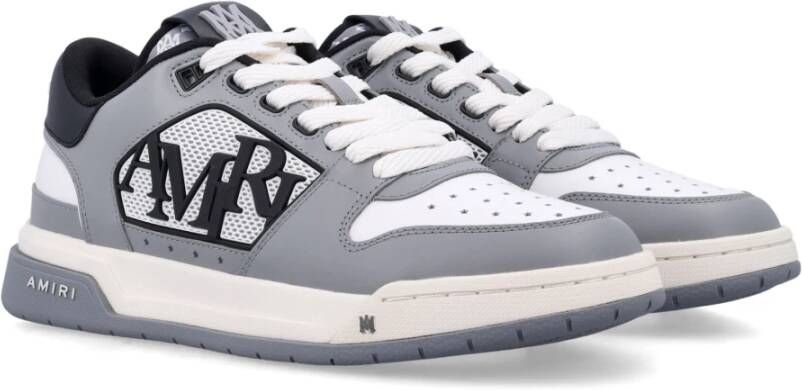 Amiri Grijze Classic Low Sneakers met Logo Gray Heren