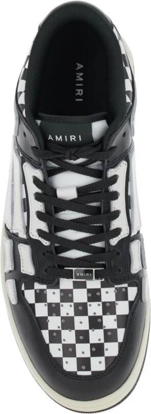 Amiri Witte Geruite Lage Top Sneakers