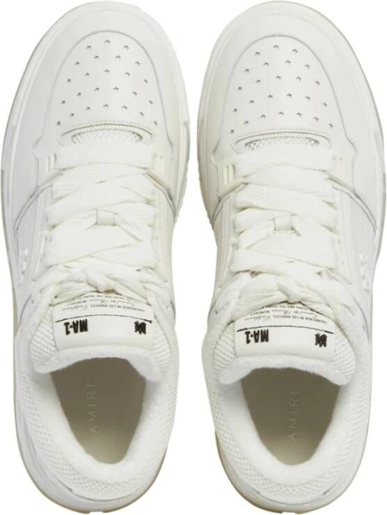 Amiri Witte leren en mesh sneakers