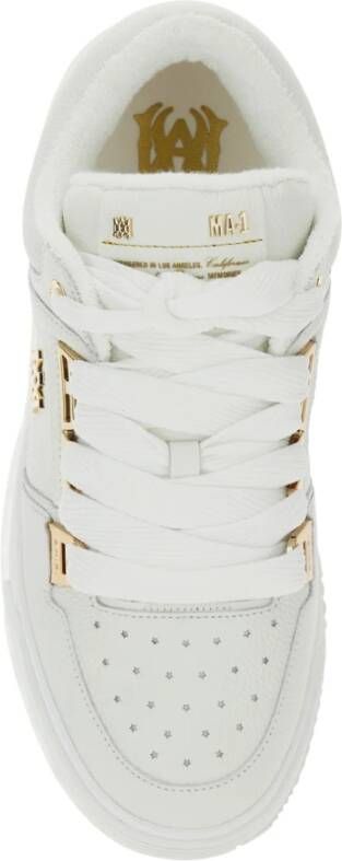 Amiri Witte Metallic Sneakers
