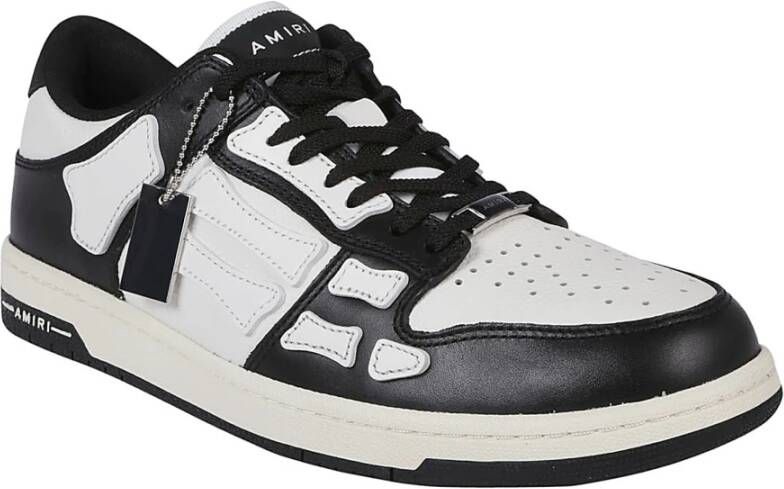 Amiri Zwarte Leren Lage Sneakers Black Heren