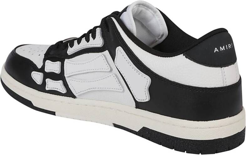 Amiri Zwarte Leren Lage Sneakers Black Heren