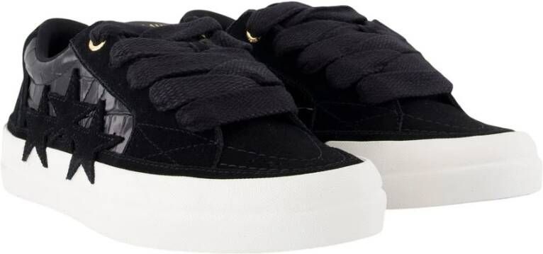 Amiri Zwarte leren Skate Sneakers