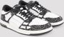 Amiri Zwarte Sneakers Bandana Denim Lage Top Multicolor Heren - Thumbnail 4