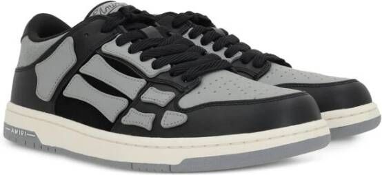 Amiri Zwarte Vetersneaker met Geperforeerde Neus Black Heren