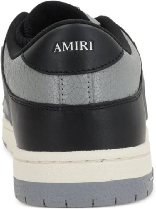 Amiri Zwarte Vetersneaker met Geperforeerde Neus Black Heren