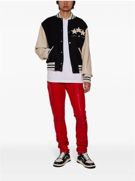 Amiri Zwarte Vetersneaker met Merkhiel Black Heren