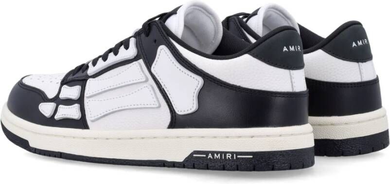 Amiri Zwart Witte Sneakers Skel Top Laag
