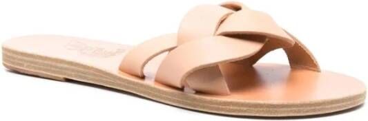 Ancient Greek Sandals Arachne Beige Platte Sandalen Vrouwen Beige Dames