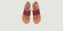 Ancient Greek Sandals Kersenleren Sandalen Red Dames - Thumbnail 3