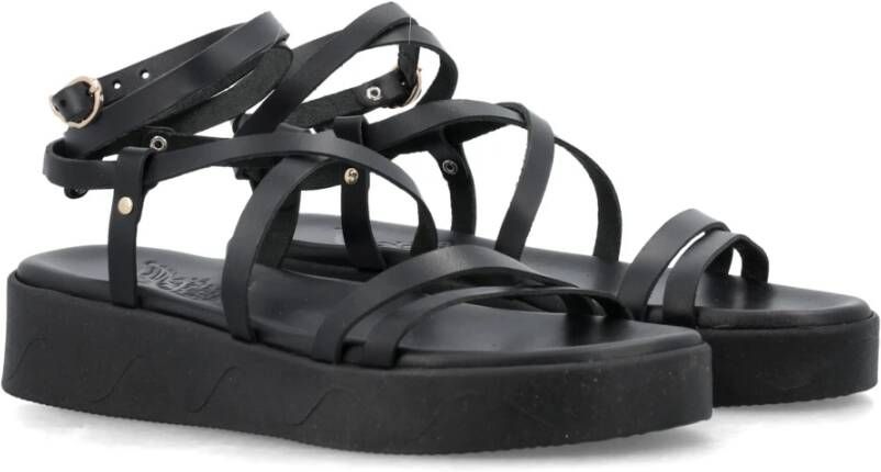 Ancient Greek Sandals Aristea Stijlvolle Sandalen Black Dames