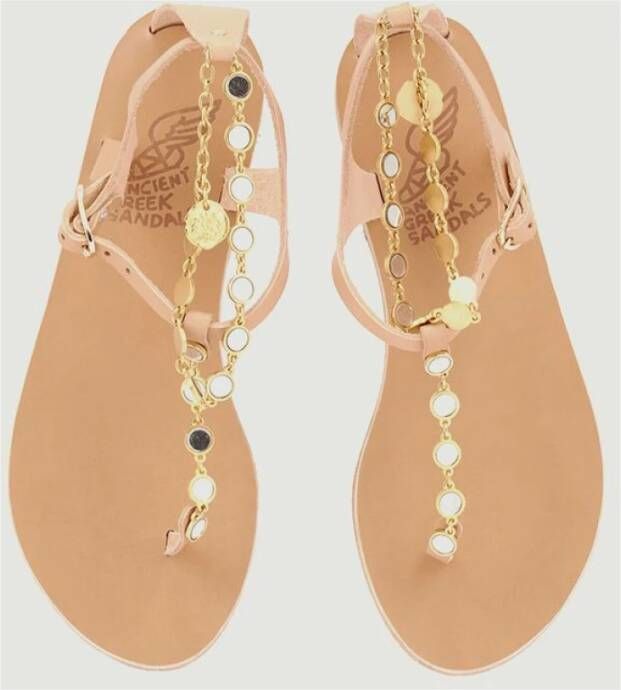 Ancient Greek Sandals Chryso sandalen Beige Dames