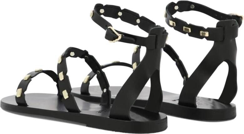 Ancient Greek Sandals Coco Sandalen met Verstelbare Enkelband Black Dames
