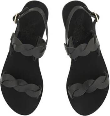 Ancient Greek Sandals Desmos Leren Sandalen Black Dames