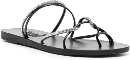 Ancient Greek Sandals Flat Sandals Black Dames