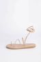 Ancient Greek Sandals Witte Gevlochten Griekse Sandaal Beige Dames - Thumbnail 4