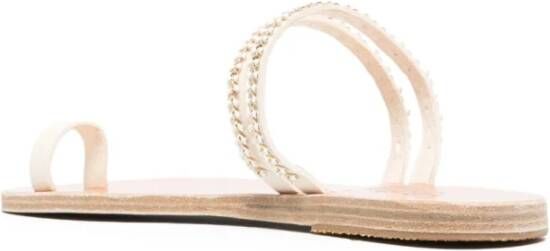 Ancient Greek Sandals Flat Sandals White Dames