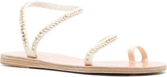 Ancient Greek Sandals Flat Sandals White Dames
