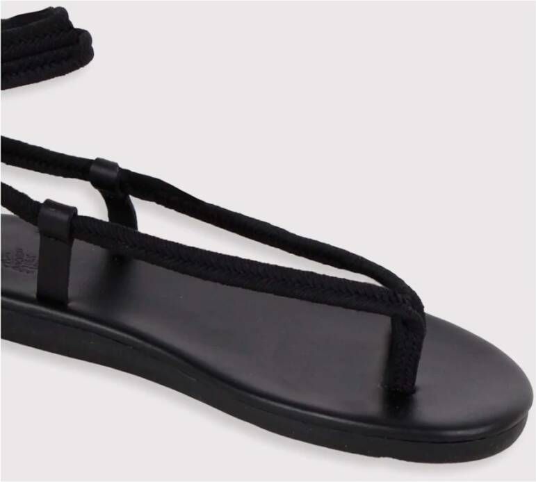 Ancient Greek Sandals Gevlochten leren sandaal met klittenbandsluiting